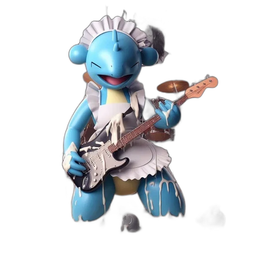 dragon, staff, concept art, fantasy art, 3d render, pixel art, blue, anthropomorphic transparent PNG cut-out