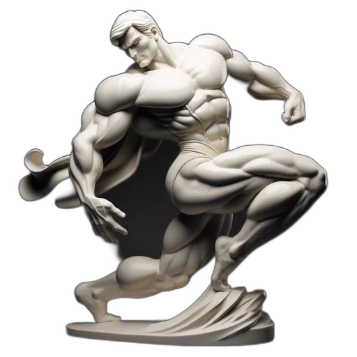 furniture, weapon, food, concept art, 3d render, photorealistic, muscular, figure transparent PNG cut-out
