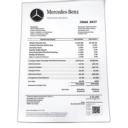 detailed, invoice, mercedes-benz, 3004, sedan, dated, 2017, various transparent PNG cut-out