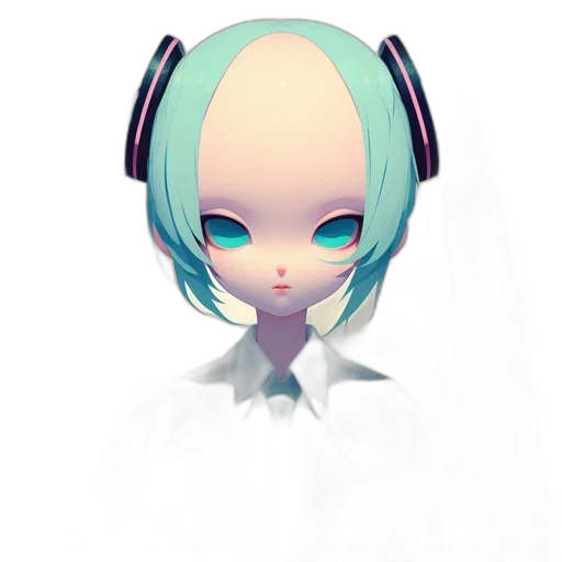 robot, face, mask, staff, 3d render, concept art, anime, fantasy art transparent PNG cut-out