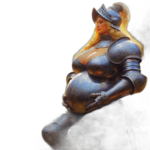 jewelry, 3d render, photorealistic, concept art, oil painting, armored, pregnant, knight transparent PNG cut-out