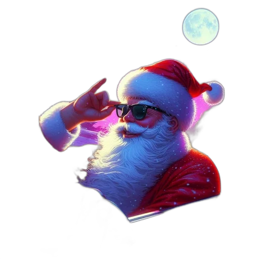 vaporwave, 3d render, concept art, pixel art, festive, winter, scene, night transparent PNG cut-out