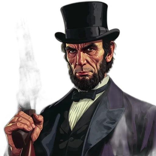 staff, hat, concept art, comic book art, photorealistic, fantasy art, man, 19th-century transparent PNG cut-out