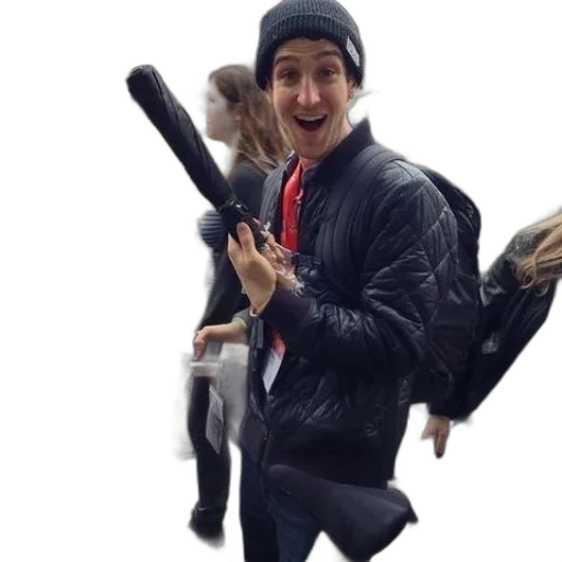 jacket, staff, creature, weapon, concept art, man, black, beanie transparent PNG cut-out