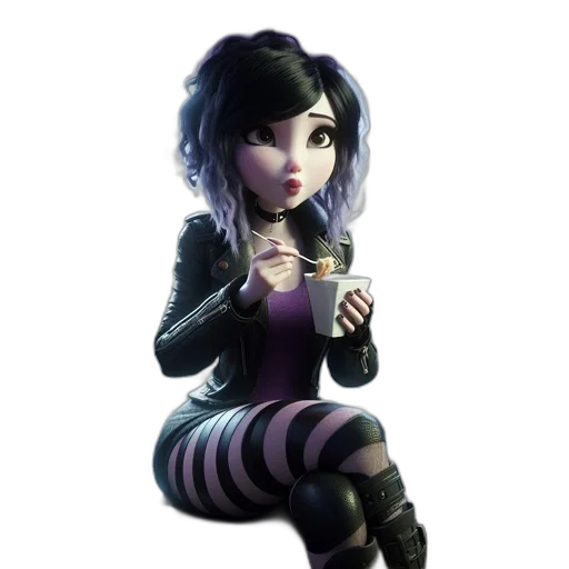 staff, dress, jacket, concept art, fantasy art, 3d render, cartoon, dark transparent PNG cut-out