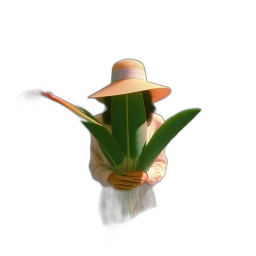 hat, staff, flower, dragon, 3d render, concept art, pixel art, photorealistic transparent PNG cut-out