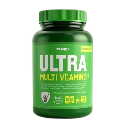 large, green, bottle, ultra, multivitamins, plus, dogs transparent PNG cut-out