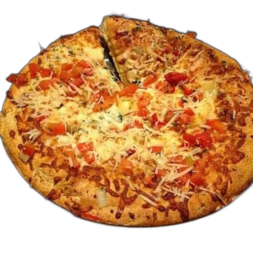 food, weapon, crown, face, 3d render, photorealistic, delicious, pizza transparent PNG cut-out
