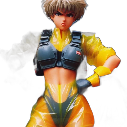 jacket, concept art, cyberpunk, 3d render, comic book art, action, figure, wearing transparent PNG cut-out