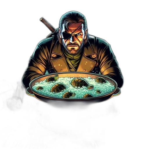 food, jacket, comic book art, concept art, cyberpunk, pixel art, dimly, lit transparent PNG cut-out