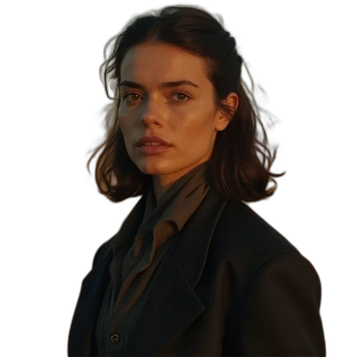 jacket, staff, face, jewelry transparent PNG cut-out