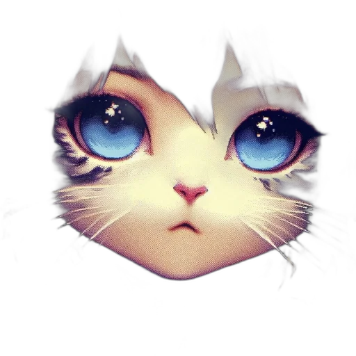 face, anime, fantasy art, cartoon, pixel art, pastel, illustration, depicts transparent PNG cut-out