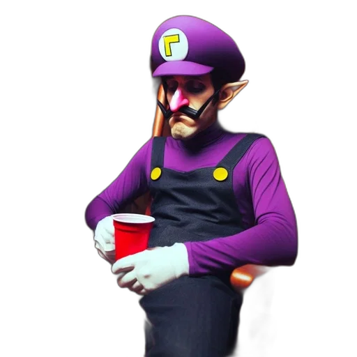 hat, staff, animal, mask, concept art, 3d render, pixel art, vaporwave transparent PNG cut-out