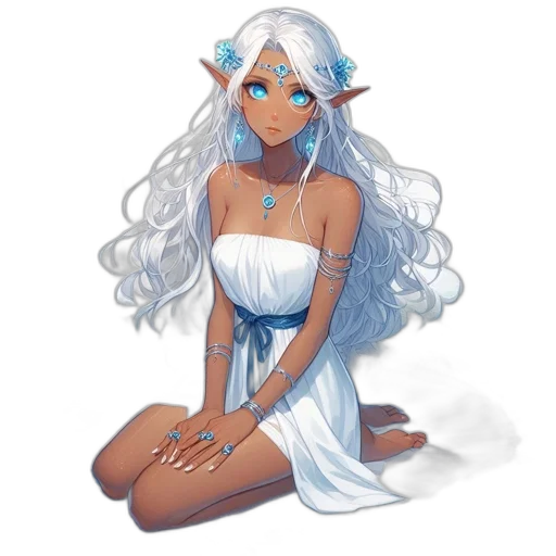 dress, staff, fantasy art, concept art, pixel art, watercolor, blue, pastel transparent PNG cut-out