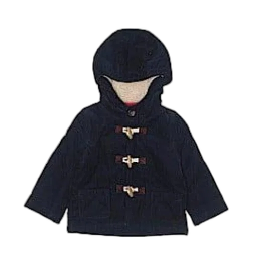 jacket, hat, dark, navy, blue, hood, toggle, closures transparent PNG cut-out