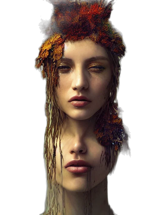 face, crown, mask, hair transparent PNG cut-out