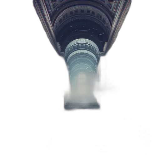 umbrella, building, bottle, shoes, 3d render, concept art, photorealistic, vaporwave transparent PNG cut-out