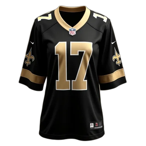 women, nike, black, new, orleans, saints, game, jersey transparent PNG cut-out