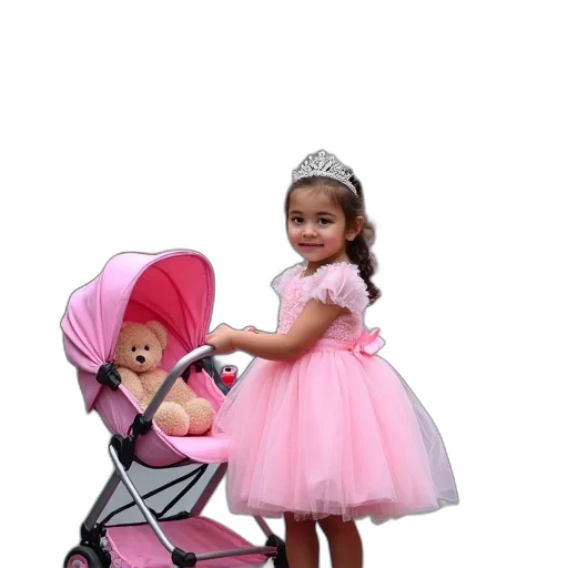 dress, photorealistic, 3d render, concept art, oil painting, young, girl, pink transparent PNG cut-out