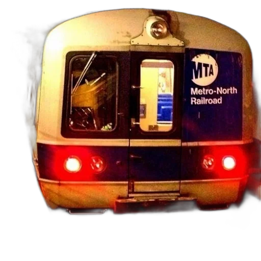 car, photorealistic, concept art, metro-north, railroad, train, stopped, station transparent PNG cut-out