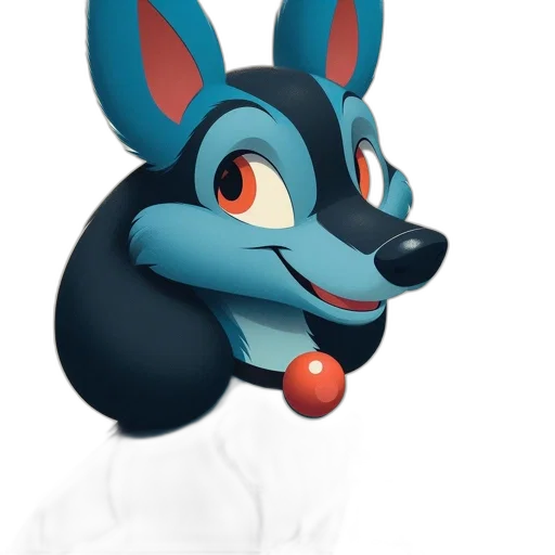 mask, staff, creature, animal, 3d render, concept art, cartoon, fantasy art transparent PNG cut-out