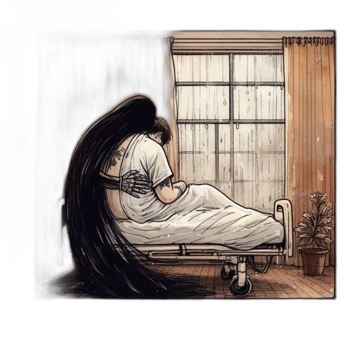 hair, dress, furniture, concept art, comic book art, watercolor, pencil sketch, rain transparent PNG cut-out
