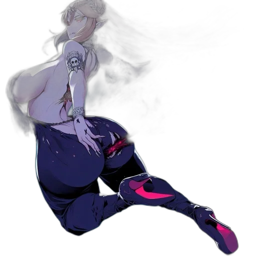 jacket, sword, dress, weapon, concept art, vaporwave, pixel art, anime transparent PNG cut-out