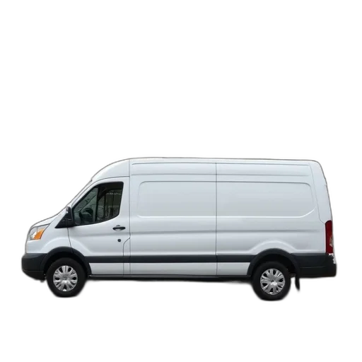 car, staff, animal, weapon, 3d render, white, van, parked transparent PNG cut-out