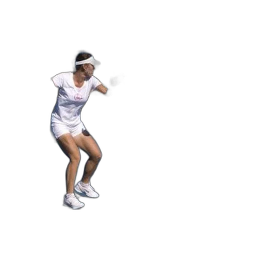 dress, 3d render, pixel art, woman, white, tennis, attire, playing transparent PNG cut-out