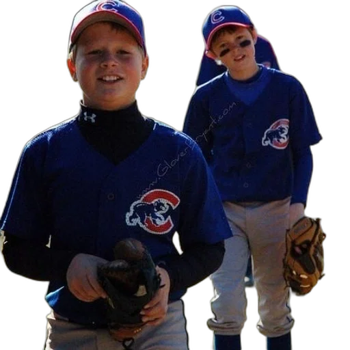two, young, baseball, players transparent PNG cut-out