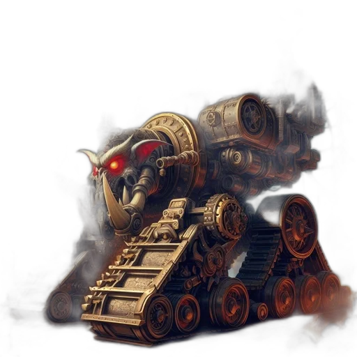 robot, weapon, car, concept art, fantasy art, 3d render, watercolor, imposing transparent PNG cut-out