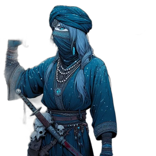 staff, mask, weapon, sword, concept art, fantasy art, comic book art, cyberpunk transparent PNG cut-out