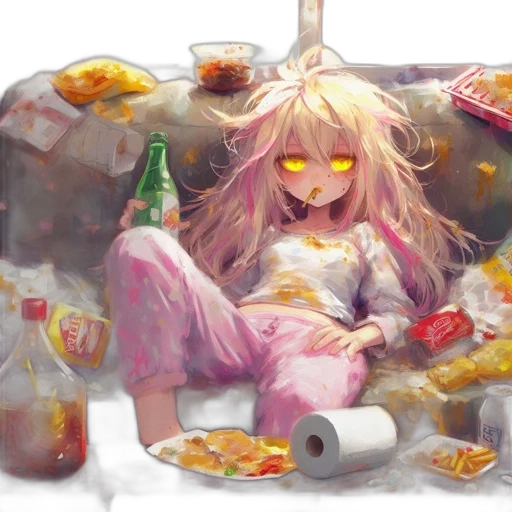 food, bottle, robot, dragon, concept art, anime, pixel art, watercolor transparent PNG cut-out