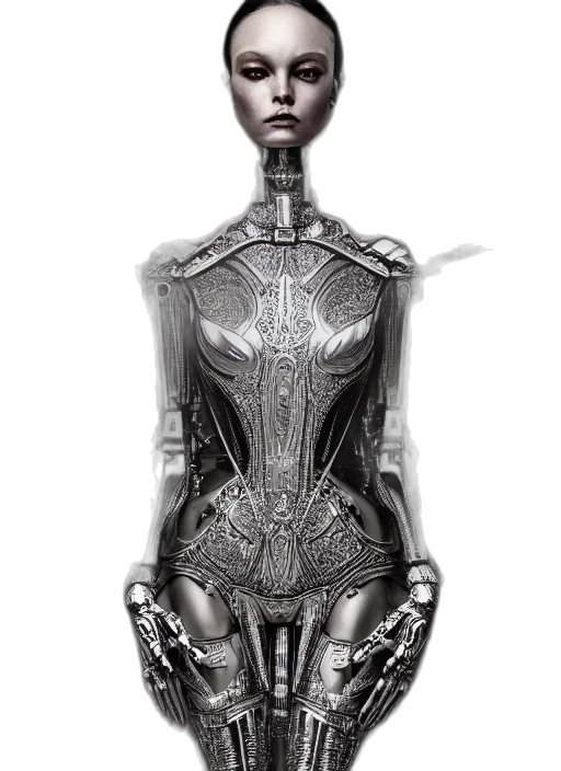 robot, dress, jewelry, concept art transparent PNG cut-out