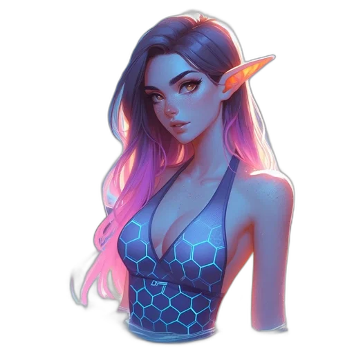 dress, face, dragon, fantasy art, concept art, pixel art, watercolor, neon lights transparent PNG cut-out