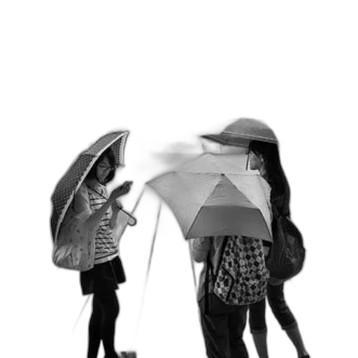 umbrella, jacket, hat, mask, concept art, photorealistic, 3d render, pencil sketch transparent PNG cut-out
