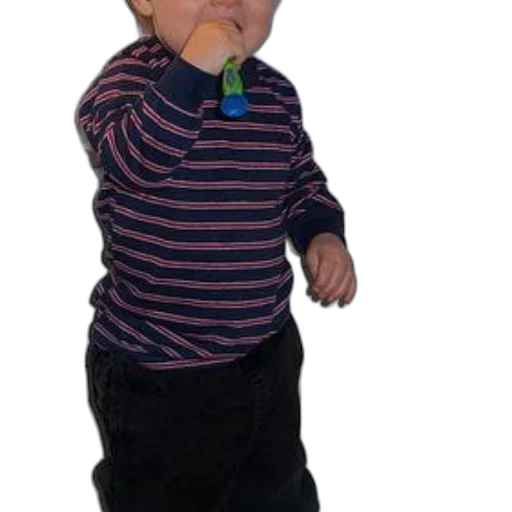 staff, weapon, photorealistic, 3d render, child, striped, shirt, brushing transparent PNG cut-out