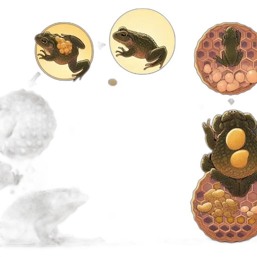 food, concept art, 3d render, earth tones, golden, illustration, sequence, demonstrates transparent PNG cut-out