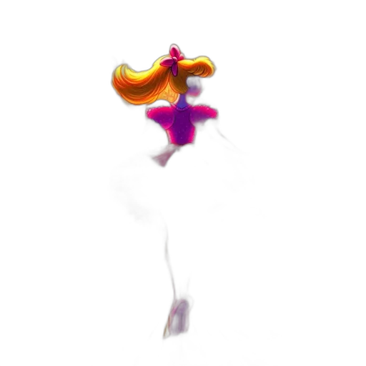 flower, hair, staff, umbrella, concept art, 3d render, pixel art, watercolor transparent PNG cut-out