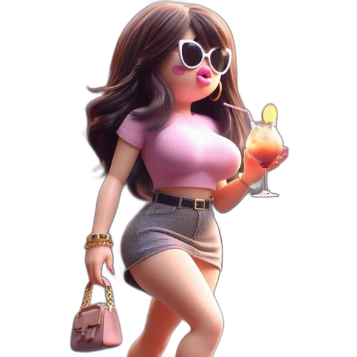 dress, concept art, cartoon, 3d render, pixel art, pastel, neon, animated transparent PNG cut-out