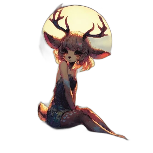 creature, dress, crown, mask, concept art, fantasy art, pixel art, watercolor transparent PNG cut-out