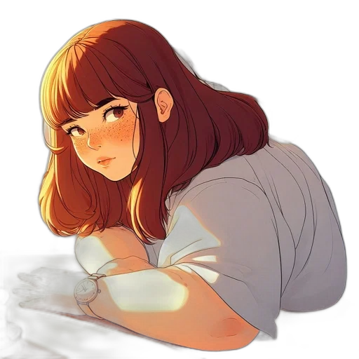 hair, face, dress, creature, watercolor, anime, pixel art, concept art transparent PNG cut-out