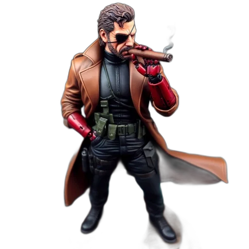 jacket, weapon, concept art, 3d render, comic book art, cyberpunk, detailed, figurine transparent PNG cut-out