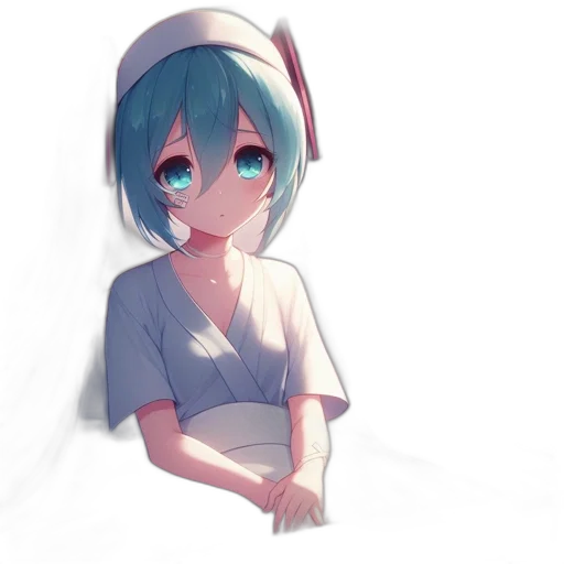 hat, dress, robot, staff, anime, pixel art, concept art, 3d render transparent PNG cut-out