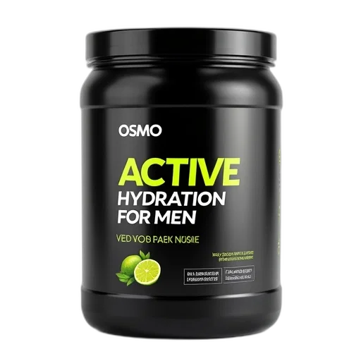 black, container, lid, labeled, osmo, active, hydration, men transparent PNG cut-out
