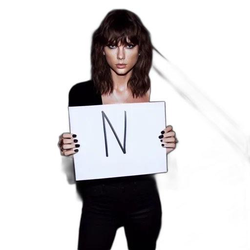 jacket, neon lights, woman, serious, expression, stands, dimly, lit transparent PNG cut-out
