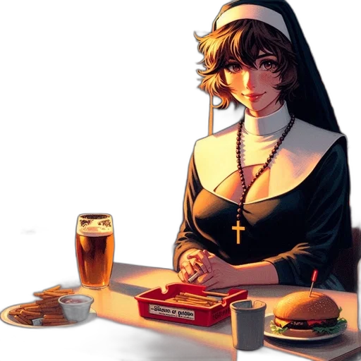 food, dress, concept art, pixel art, anime, fantasy art, neon lights, monochrome transparent PNG cut-out