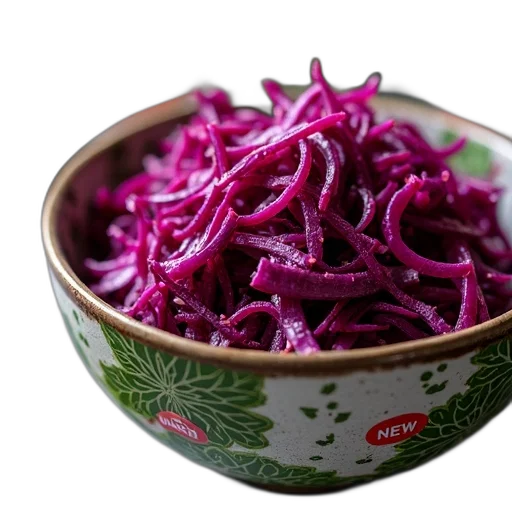 food, crown, flower, hair, photorealistic, close-up, image, purple transparent PNG cut-out