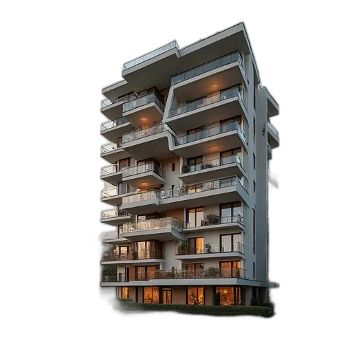 building, 3d render, photorealistic, concept art transparent PNG cut-out