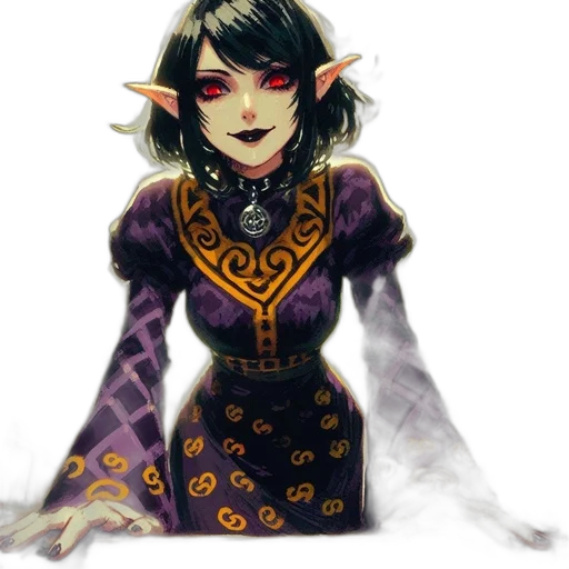 dress, staff, mask, fantasy art, concept art, pixel art, watercolor, dark transparent PNG cut-out